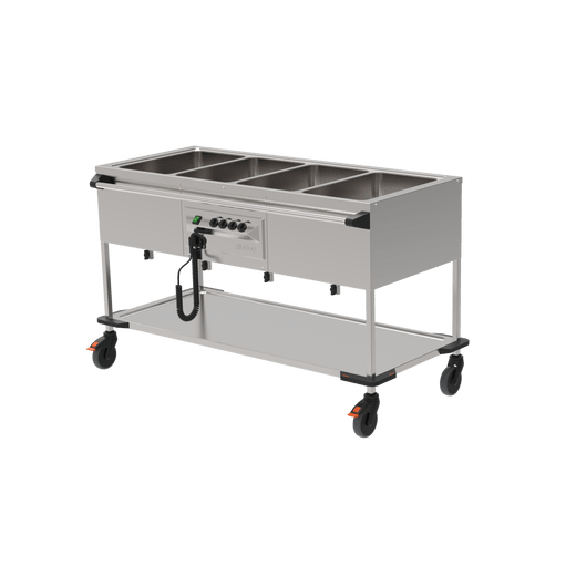 Bain Marie Wagen beheizt 4xGN 1/1, ZUB4GL