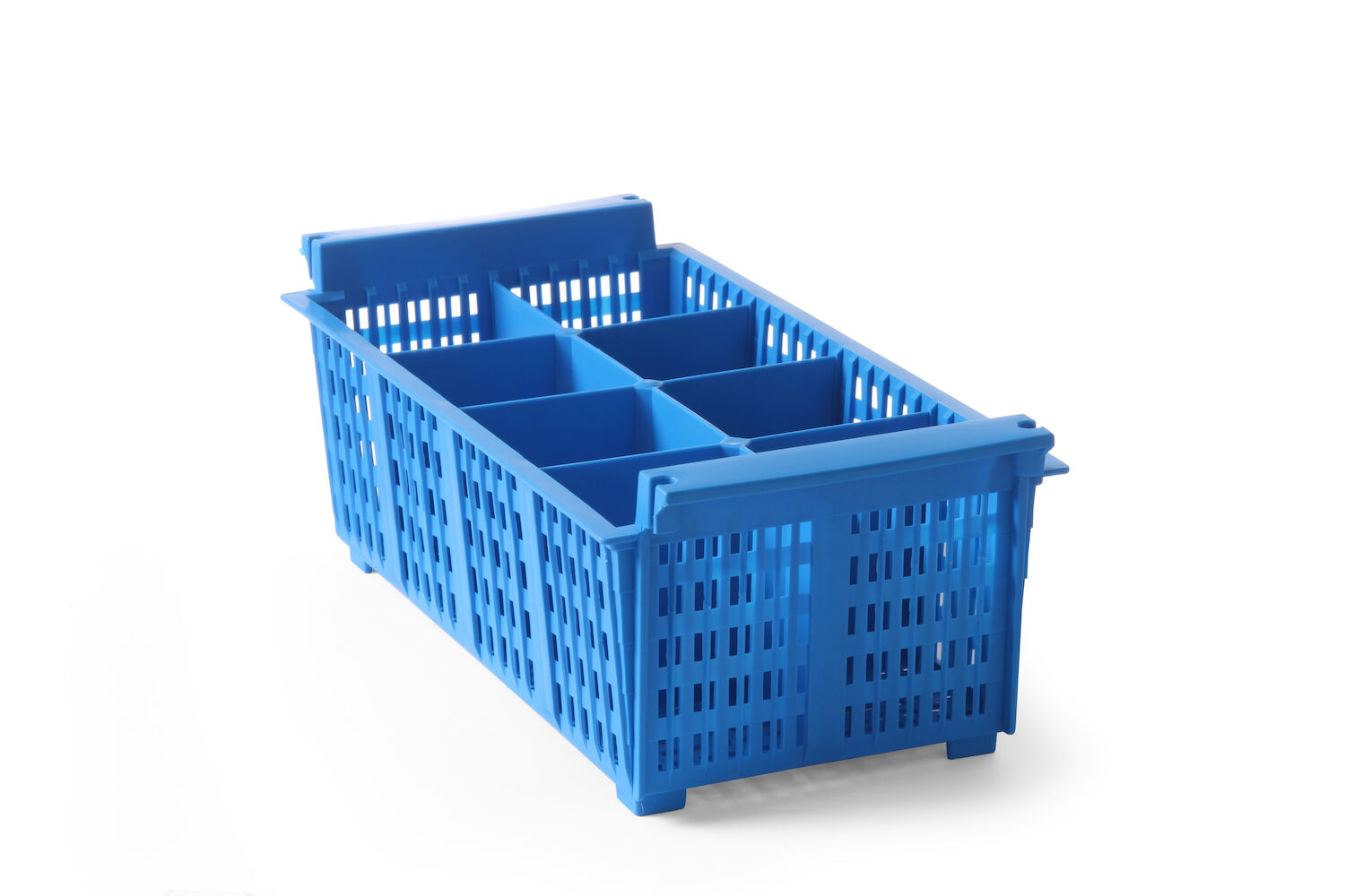 Besteckköcher blau 8 Fächer
