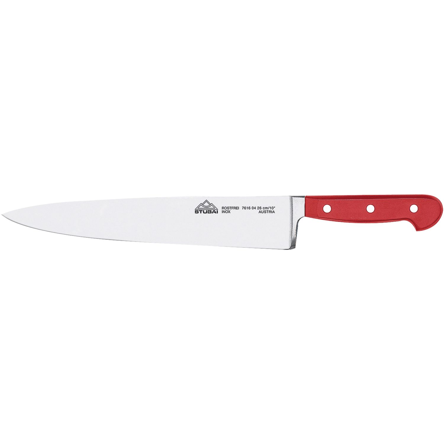Kochmesser breite Form mit rotem Griff