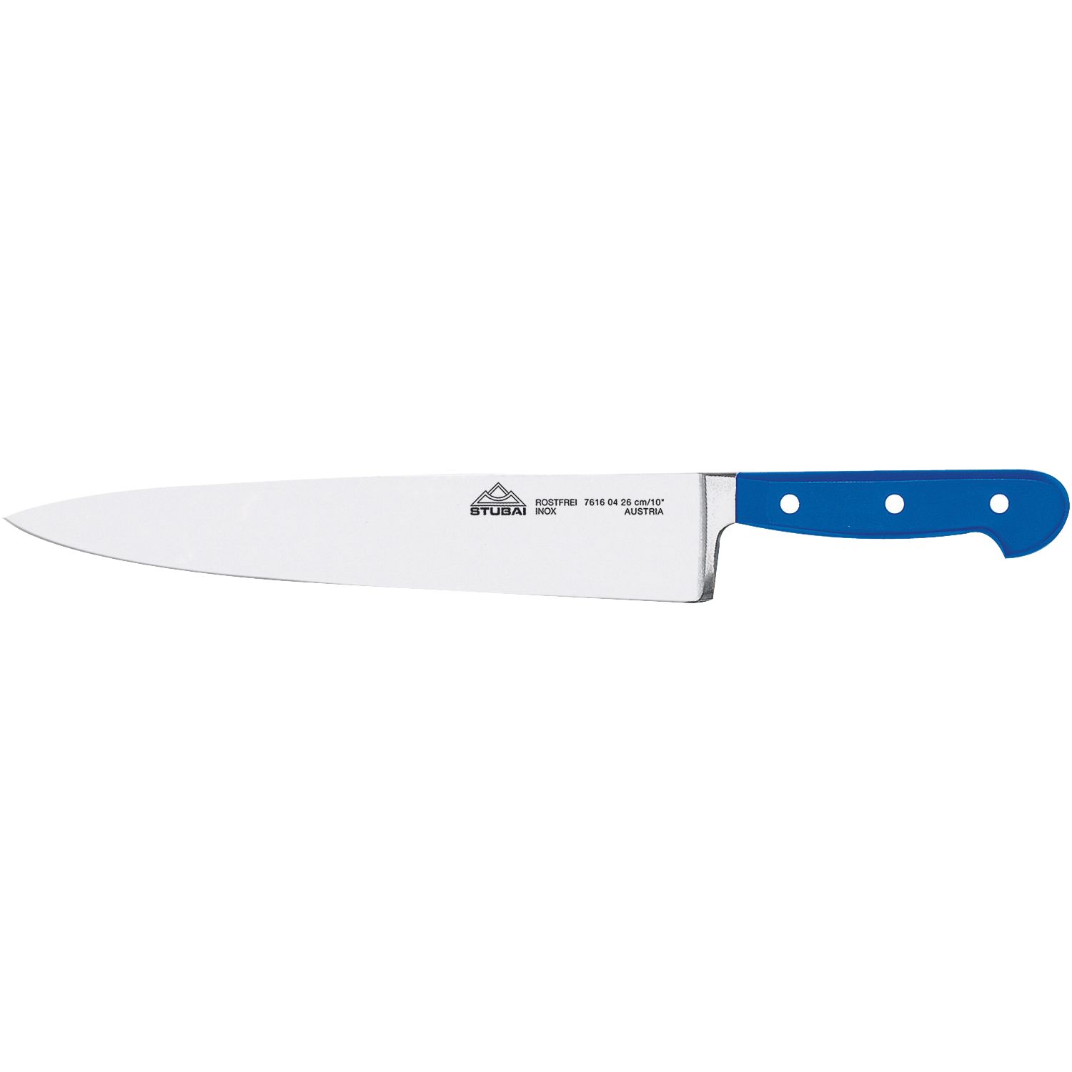 Kochmesser breite Form mit blauem Griff