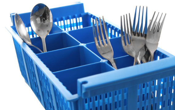 Besteckköcher blau 8 Fächer