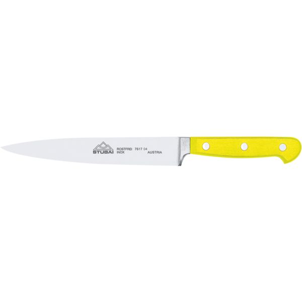 Kochmesser schmale Form mit gelbem Griff