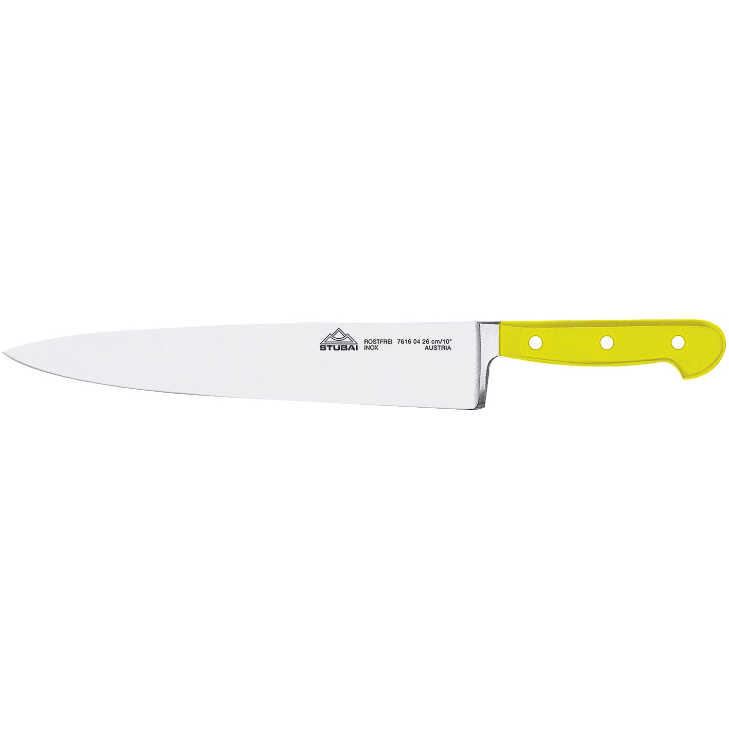Kochmesser breite Form mit gelbem Griff